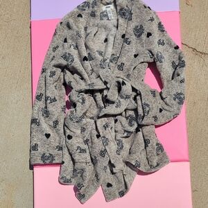 PINK Victoria's Secret Gray Patterned Robe
